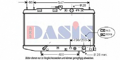 AKS DASIS 100332n -  Радиатор, охлаждение двигателя